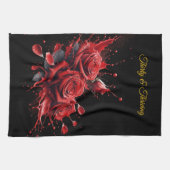 Eleganter 30. Geburtstag - Rose in Bloom Geschirrtuch (Horizontal)