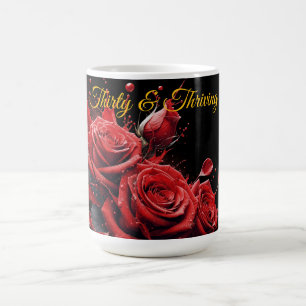 Eleganter 30. Geburtstag - Rose in Bloom Kaffeetasse