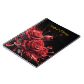 Eleganter 30. Geburtstag - Rose in Bloom Notizblock (Linke Seite)