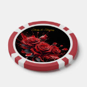 Eleganter 30. Geburtstag - Rose in Bloom Pokerchips (Einzeln)