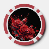 Eleganter 30. Geburtstag - Rose in Bloom Pokerchips (Rückseite)