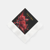 Eleganter 30. Geburtstag - Rose in Bloom Serviette (Ecke)
