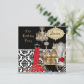 Eleganter 30. GEBURTSTAG VINTAGE BLING Einladung (Stehend Vorderseite)