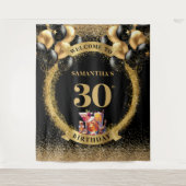 Eleganter 30. Geburtstag Whiskey Cocktail Hintergr Wandteppich (Vorderseite)