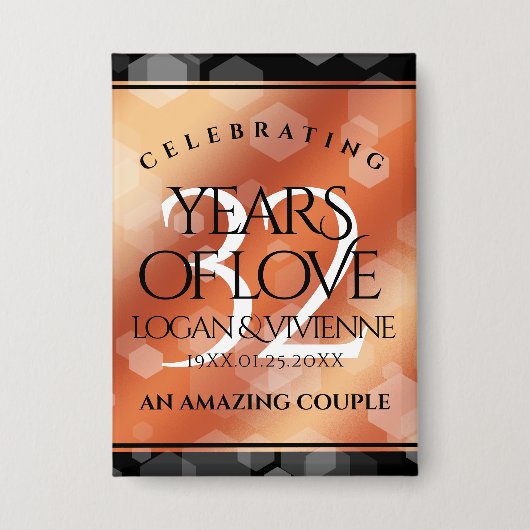 Eleganter 32. Geburtstag der Bronze Button (Vorderseite)