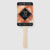 Eleganter 32. Geburtstag der Bronze Fächer (Rückseite)