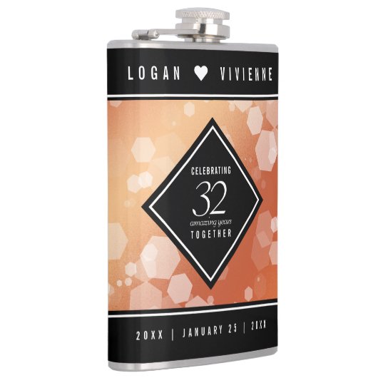 Eleganter 32. Geburtstag der Bronze Flachmann (Rechts)