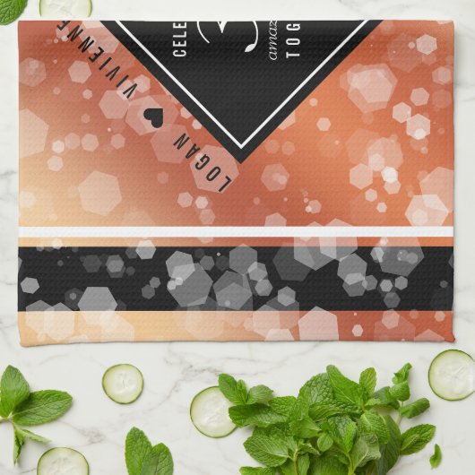 Eleganter 32. Geburtstag der Bronze Geschirrtuch (Gefaltet)