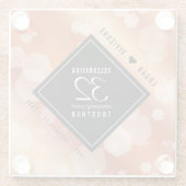 Eleganter 32. Geburtstag der Bronze Glasuntersetzer (Rückseite)