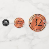 Eleganter 32. Geburtstag der Bronze Konfetti (Vorderseiten)