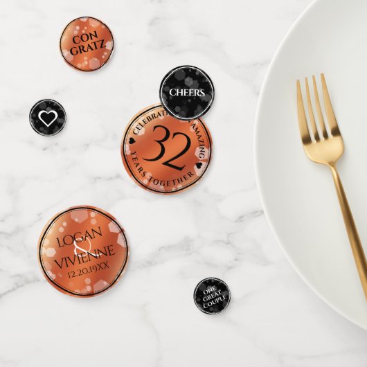 Eleganter 32. Geburtstag der Bronze Konfetti (Gruppe)