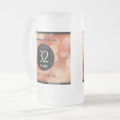 Eleganter 32. Geburtstag der Bronze Mattglas Bierglas (Vorderseite Links)