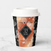 Eleganter 32. Geburtstag der Bronze Pappbecher (Rückseite)