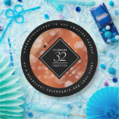 Eleganter 32. Geburtstag der Bronze Pappteller (Party)