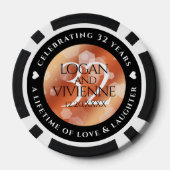 Eleganter 32. Geburtstag der Bronze Pokerchips (Rückseite)
