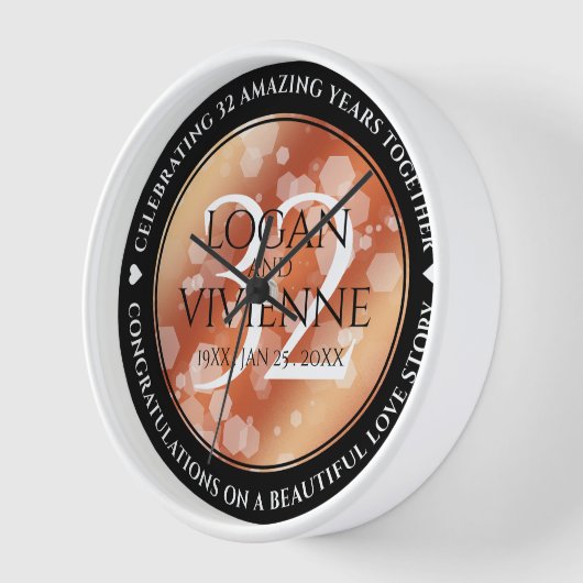 Eleganter 32. Geburtstag der Bronze Uhr (Winkel)