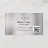 Eleganter 3-D Monogramm und Name QR-Code Gestrickt Visitenkarte (Rückseite)