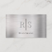 Eleganter 3-D Monogramm und Name QR-Code Gestrickt Visitenkarte (Vorderseite)