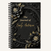 Eleganter 3D-Prägung personalisierter Blütenpracht Notizblock (Vorderseite)