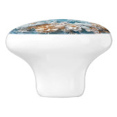 Eleganter 3D-Ring von Muscheln Küste Keramikknauf (Seitenansicht)