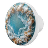 Eleganter 3D-Ring von Muscheln Küste Keramikknauf (Rechts)