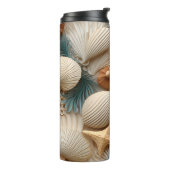 Eleganter 3D Stil Pastel Seashells Thermosbecher (Nach links gedreht)