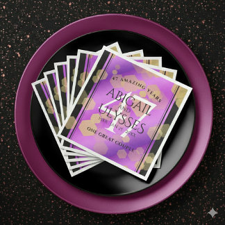 Eleganter 47. Amethyst-Hochzeitsjubiläum Serviette