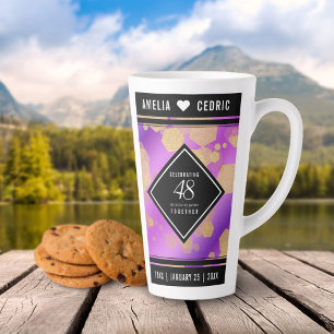 Eleganter 48. Amethyst-Hochzeitstag Milchtasse