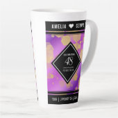 Eleganter 48. Amethyst-Hochzeitstag Milchtasse (Rechte Ecke)