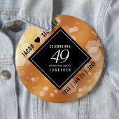 Eleganter 49. Geburtstag der Kupferhochzeit Button (Beispiel)