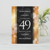 Eleganter 49. Geburtstag der Kupferhochzeit Einladung (Stehend Vorderseite)
