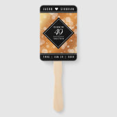 Eleganter 49. Geburtstag der Kupferhochzeit Fächer (Rückseite)