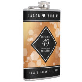 Eleganter 49. Geburtstag der Kupferhochzeit Flachmann (Rechts)