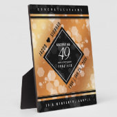 Eleganter 49. Geburtstag der Kupferhochzeit Fotoplatte (Seite)