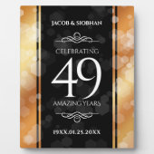 Eleganter 49. Geburtstag der Kupferhochzeit Fotoplatte (Vorderseite)