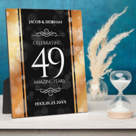 Eleganter 49. Geburtstag der Kupferhochzeit Fotoplatte