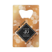 Eleganter 49. Geburtstag der Kupferhochzeit Geldbeutel Flaschenöffner (Rückseite)