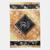 Eleganter 49. Geburtstag der Kupferhochzeit Geschirrtuch (Vertikal)