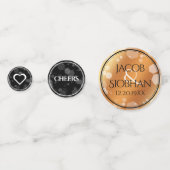 Eleganter 49. Geburtstag der Kupferhochzeit Konfetti (Rückseiten)