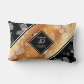 Eleganter 49. Geburtstag der Kupferhochzeit Lendenkissen (Rückseite)