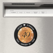 Eleganter 49. Geburtstag der Kupferhochzeit Magnet (In Situ (Geschirrspüler))