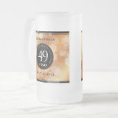 Eleganter 49. Geburtstag der Kupferhochzeit Mattglas Bierglas (Vorderseite Links)