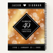 Eleganter 49. Geburtstag der Kupferhochzeit Notizblock (Rückseite)