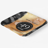 Eleganter 49. Geburtstag der Kupferhochzeit Pappteller (Gewinkelt)