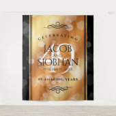 Eleganter 49. Geburtstag der Kupferhochzeit Wandteppich (Vorderseite)