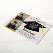 Eleganter 4-Foto-Abschluss Folieneinladung (Gedreht)