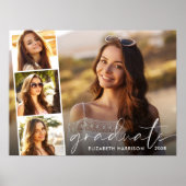 Eleganter 4 Foto Collage Abschluss Poster (Vorne)