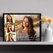 Eleganter 4 Foto Collage Abschluss Poster