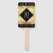 Eleganter 50. Geburtstag der Goldenen Hochzeit Fächer (Rückseite)