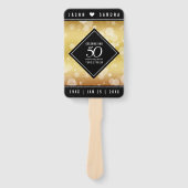 Eleganter 50. Geburtstag der Goldenen Hochzeit Fächer (Vorderseite)